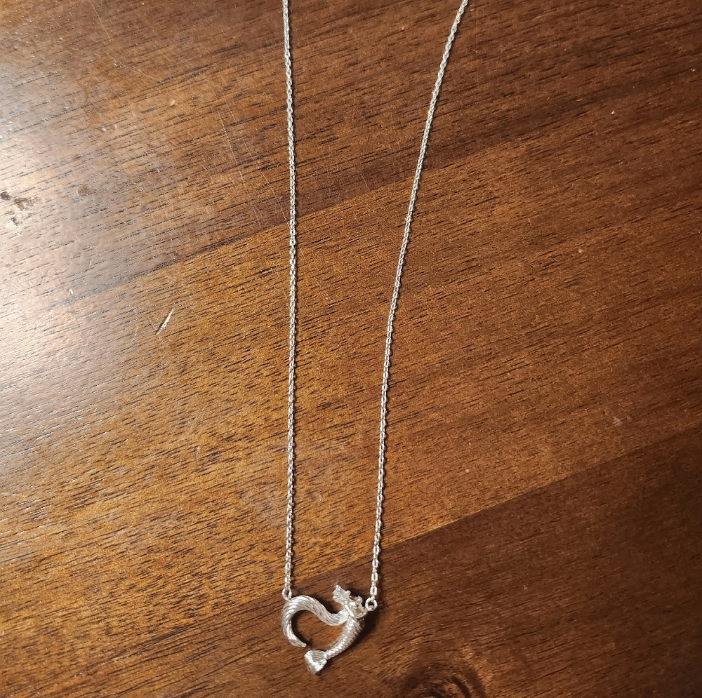 Jeulia "Ocean's Light" Sterling Silver Mermaid Gift Necklace